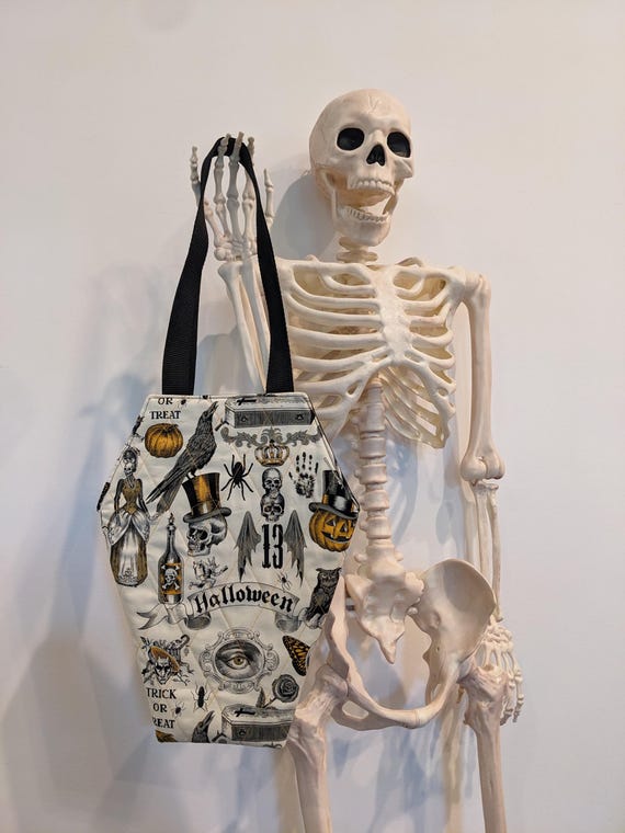 Gothic Coffin Shape Purse Handbag for Women Halloween Shoulder Bag Black A Exquisite Handbag Gothic Coffin Shape Purses Halloween for  main image 4