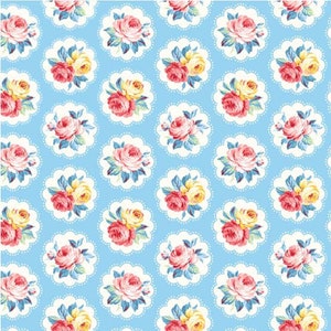 Tessuto Country Cottage Sunlit Days Blue per Michael Miller Fabrics - Un metro