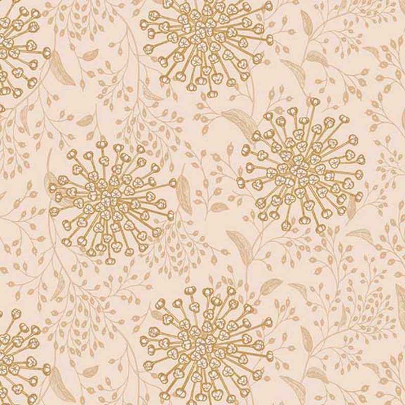One Yard Kensington Park Queen Anne Lace Cream Fabric by Northcott Fabrics