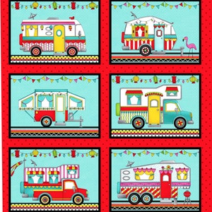 Roamin&#39; Holiday 33&quot; Camper Multi Panel Fabric by Studio E Fabrics - One Panel