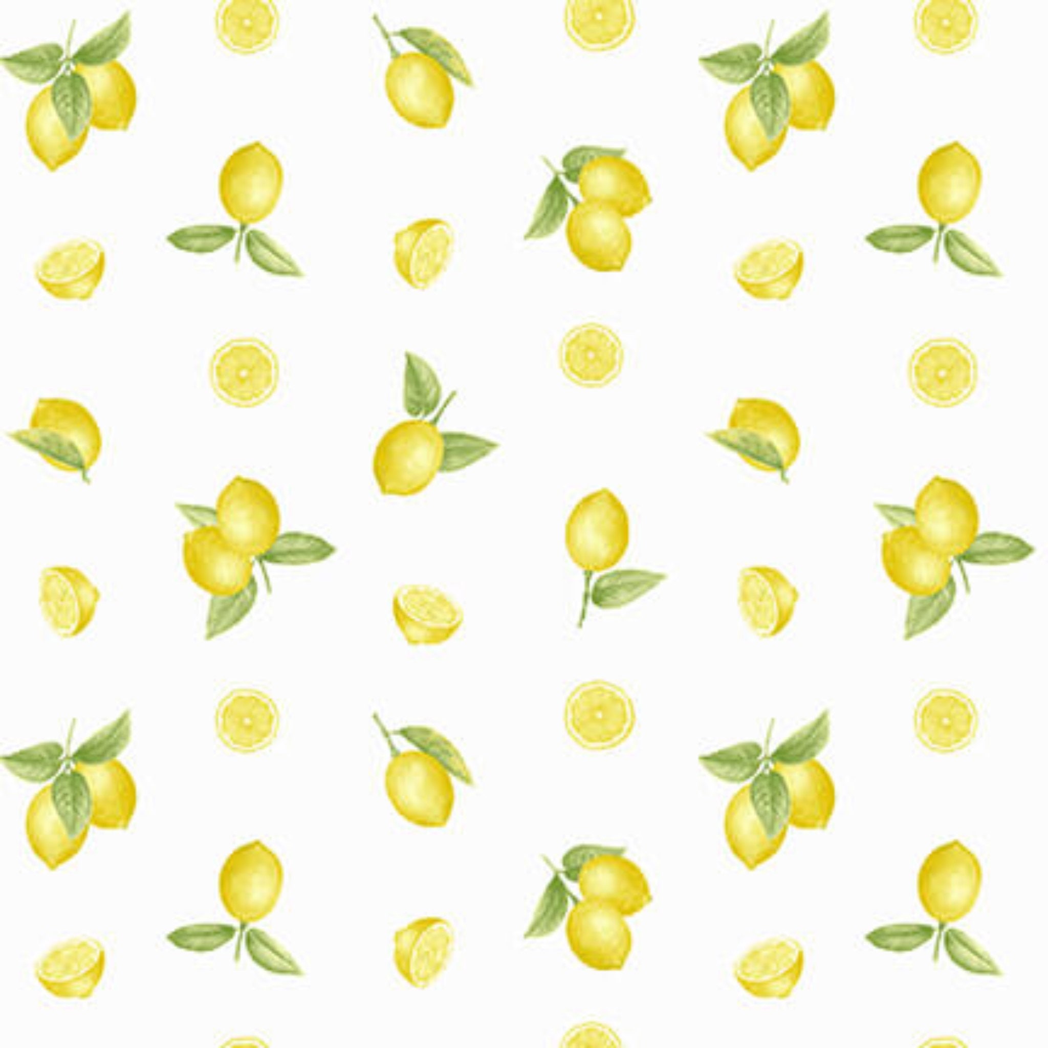 Just Lemons Small Tossed Lemons Yellow Fabric by Henry Glass Etsy