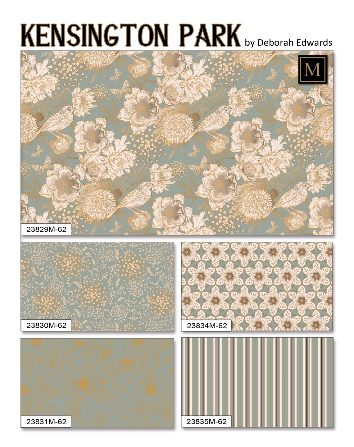 Kensington Park Lace Robins Egg Fabric by Northcott Fabrics Etsy