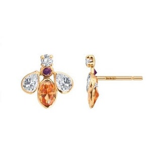 Gold Bee earrings