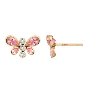 Gold butterfly earrings
