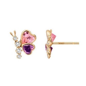 Gold butterfly earrings