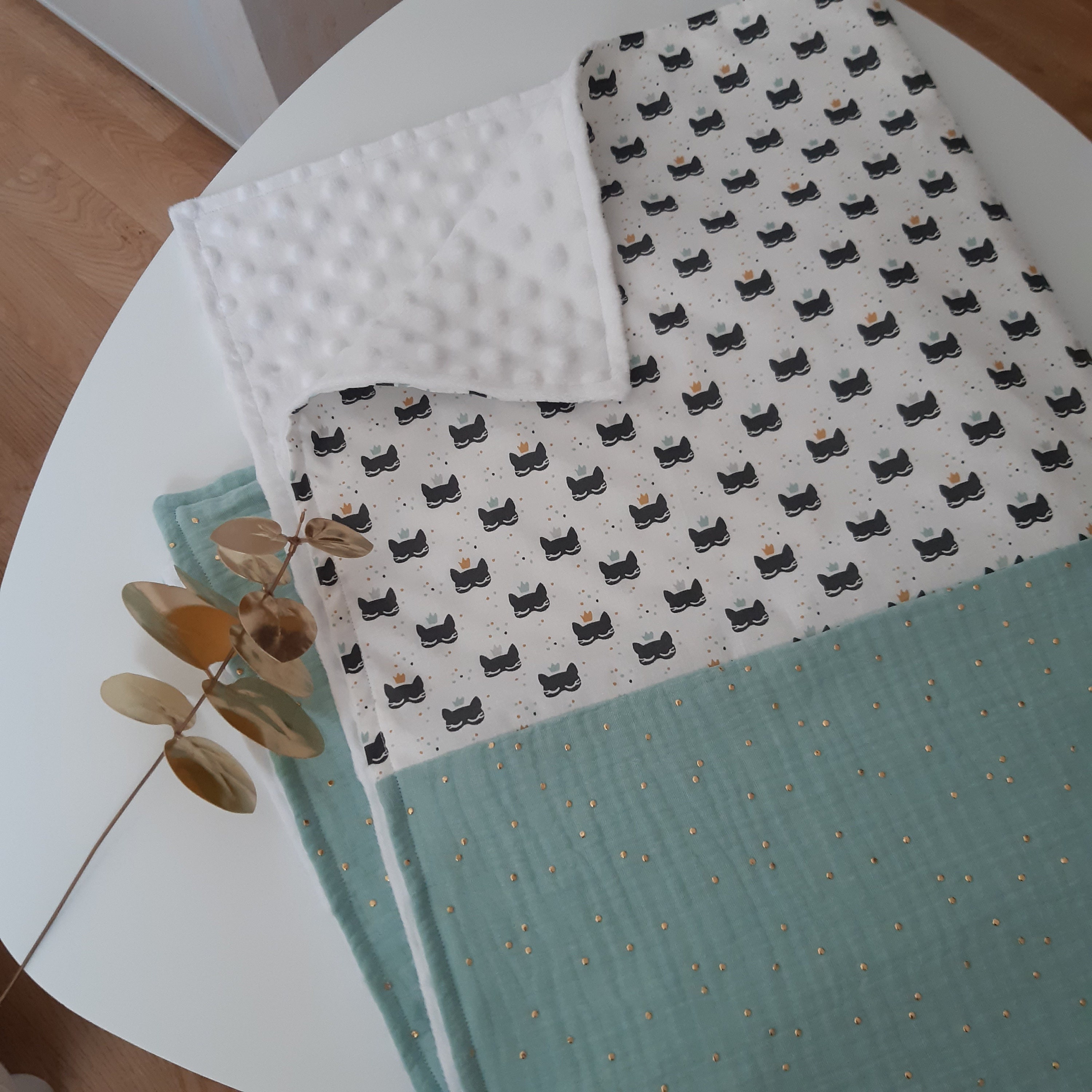 Couverture Bi-Couleur Bébé/Enfant Version Fine ou Épaisse