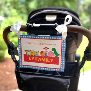 Toy Story Digital Download Stroller Tag, Scooter Tag, Wheelchair Tag, Castle, Mouse Trip, Magical, Printable, Custom Sign