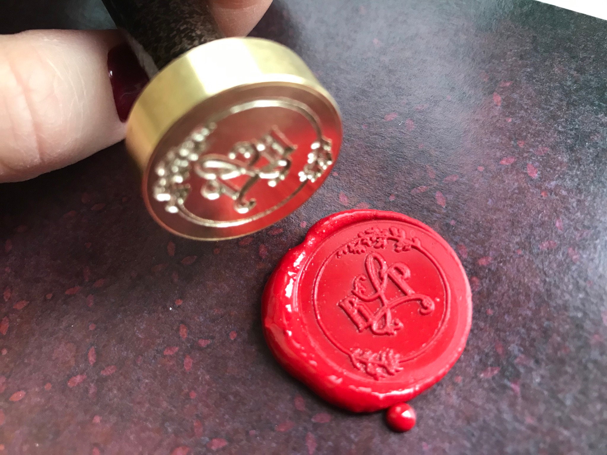 Wax seal stamp wax stamp custom wax seal stamp kit Etsy