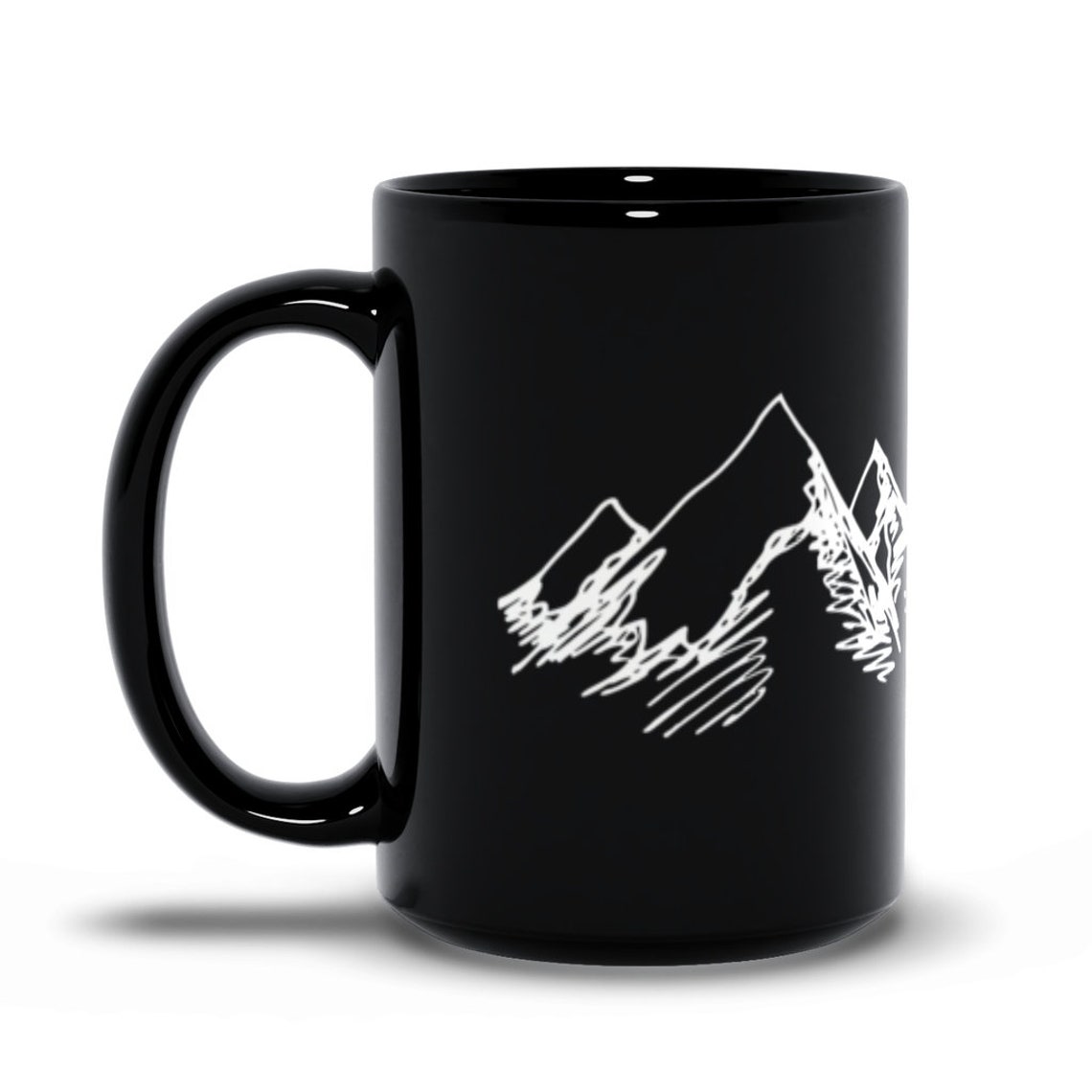Mountains Coffee Mug Mountain Range Large Coffee Mug Etsy