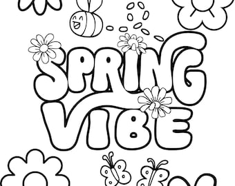 Spring Forward Coloring Sheet | Print at Home - Etsy