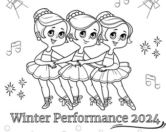 Holiday Coloring | Three Ballerinas