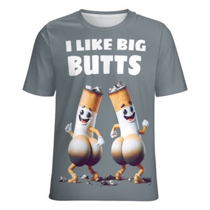 T-shirt J'aime les gros culs en vente par Swaggy Shirts sur Etsy, chemise homme gros culs, dicton drôle, chemise blague parodie farce hilarante