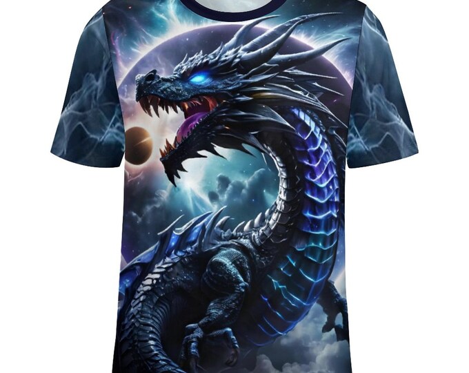 Dragon Eclipse T-Shirt For Sale by Swaggy Shirts on Etsy, Funny Solar Eclipse Dragon Shirts, Dragon Lover T-Shirt, Total Solar Eclipse Tee