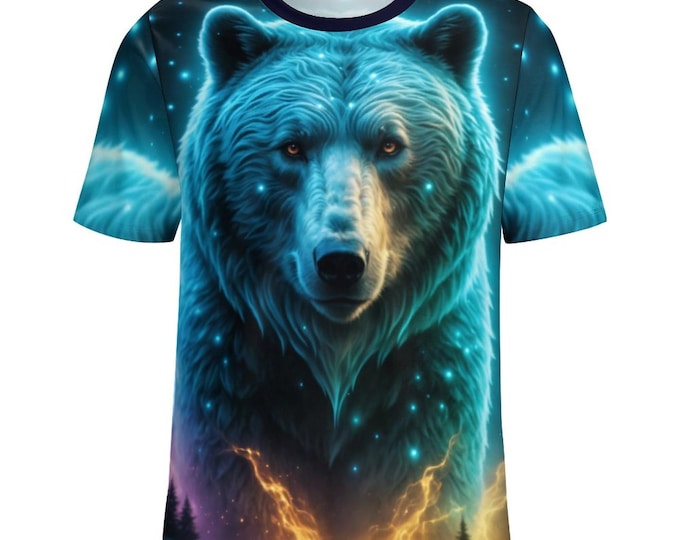 Bear Spirit Animal T-Shirt for Sale by Swaggy Shirts on Etsy, Mystical Bear Shirt, Bear Graphic T-Shirt, Animal Lover Shirt, Bear Lover Gift