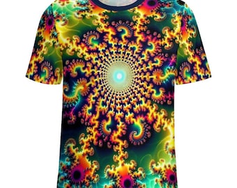 Psychedelic T-Shirt, Fractal Shirt for Sale by Swaggy Shirt on Etsy, Mandelbrot Art Shirt, Festival Clothing, Fun Trippy Shirt, Gift for Him