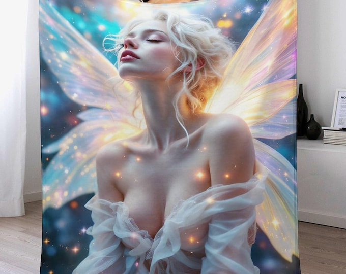Magical Enchanted Fairy Flannel Blanket (One-sided Printing)-40"×50"