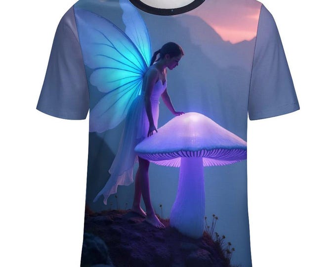 Fairy Mushroom T-Shirt for Sale by Swaggy Shirts on Etsy, Fairy Fantasy Shirt, Mystical Fairy Queen T-Shirt, Fairycore Shirt, Fairy Love Tee