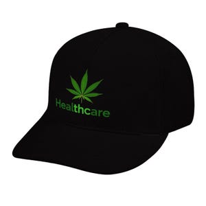 Cannabis hälsovårdshatt, marijuanabladkeps, anpassad böjd och åtsittande keps, justerbar basebollkeps, keps för cannabisälskare, keps för utomhussporter