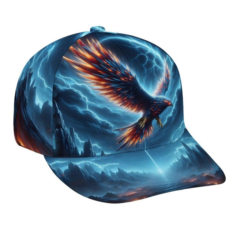 Boné de águia nativa Thunderbird das Primeiras Nações Indígenas à venda pela Swaggy Shirts no Etsy, boné de águia nativa americana, boné de beisebol Thunderbird imagem 3