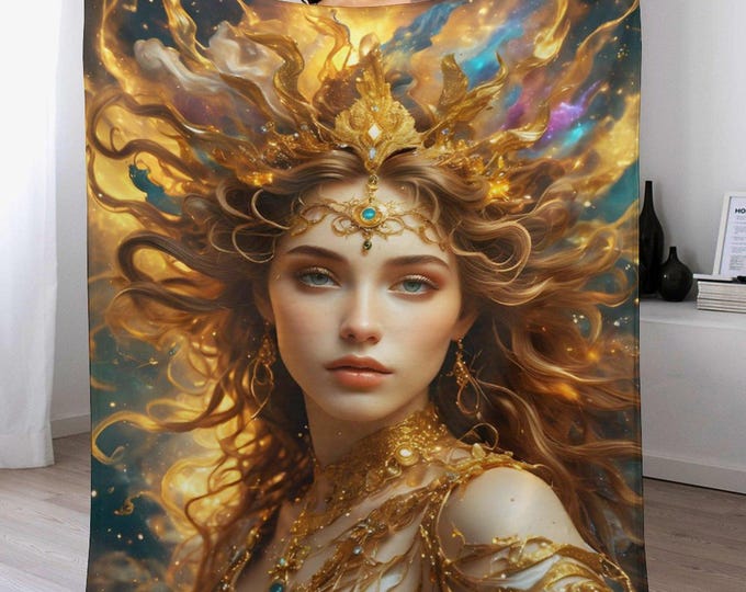 Goddess Flannel Blanket (One-sided Printing)-40"×50"