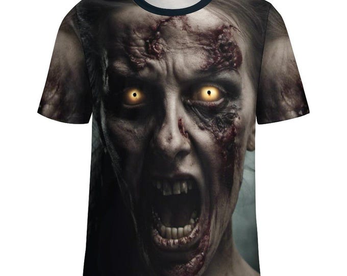 Freaky Zombie Woman Halloween T-Shirt for Sale by Swaggy Shirts on Etsy, Spooky Season Shirt, Funny Halloween T-Shirt, Halloween Party Gift