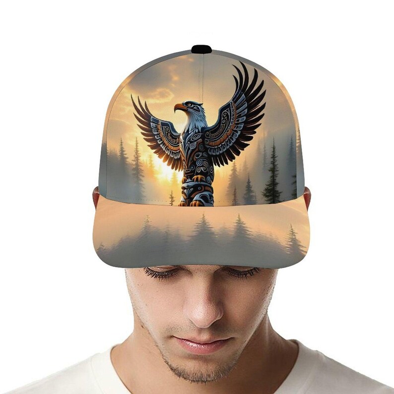 Indigenous First Nation Native Eagle Hat for Sale by Swaggy Shirt on Etsy, American Eagle Cap, Thunderbird Baseball Hat, Native American Hat image 7