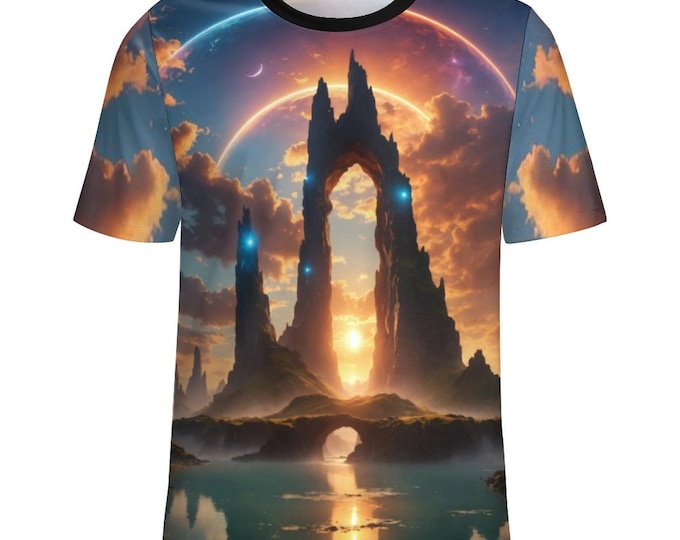 Fantasy World T-Shirt for Sale by Swaggy Shirt on Etsy, Magical Fantasy Shirt, Mountain Landscape Shirt, Nature Lover Shirt, Camping T-Shirt