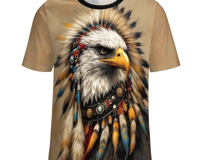 Native Eagle T-Shirt for Sale by Swaggy Shirt on Etsy, American Eagle Tee, Eagle Graphic Shirt, Animal Lover Gift, Eagle Spirit Animal Shirt
