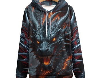 Dragon Hoodie for Sale by Swaggy Shirt Online Etsy Shop, Animal Lover Sweater, Funny Dragon Hoodie, Dragon Graphic Hoodie, Dragon Lover Gift