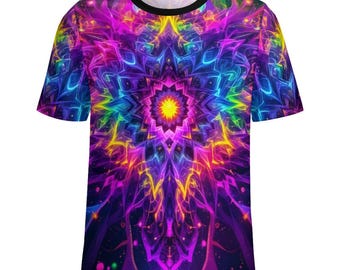Trippy Fractal Shirt For Sale by Swaggy Shirts Online Etsy Apparel Store, Festival Clothing, Boyfriend Gift, Gift For Him, Festival Shirt