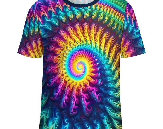 Fractal Party Shirt, Epic Fractal Shirt for Sale by Swaggy Shirt on Etsy, Psychedelic Art Tee, Mandala Shirt, Trippy Apparel, Festival Shirt