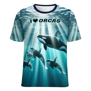 I Love Orcas T-Shirt for Sale by Swaggy Shirts on Etsy, Animal Shirt, Orca Whale T-Shirt, Killer Whale Shirt, Orca Lover Shirt, Ocean Shirt