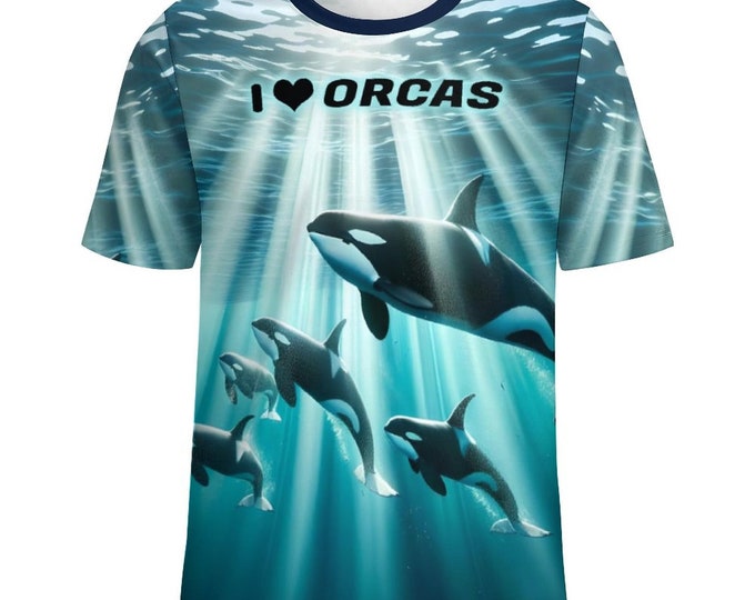 I Love Orcas T-Shirt for Sale by Swaggy Shirts on Etsy, Animal Shirt, Orca Whale T-Shirt, Killer Whale Shirt, Orca Lover Shirt, Ocean Shirt