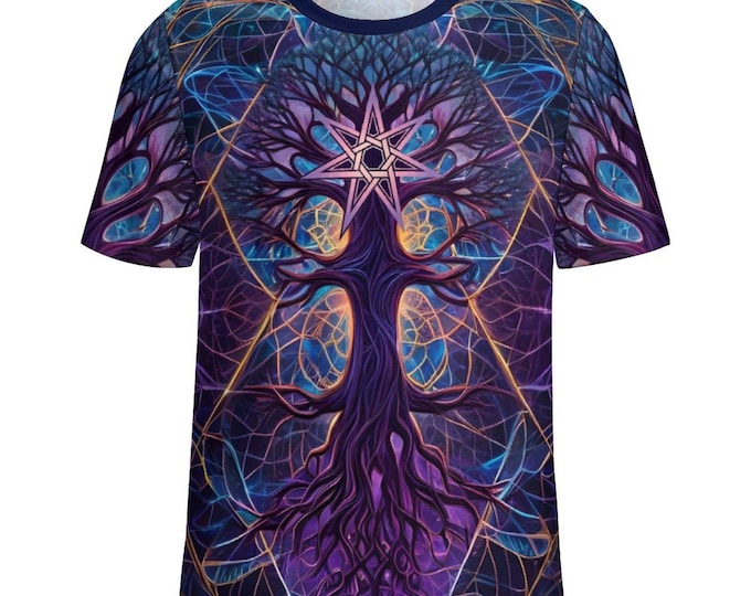 Elven Star Tree of Life T-Shirt for Sale by Swaggy Shirts on Etsy, Tree of Life Shirt, Nature Inspired Tee, Tree Root Shirt, Forest Tree Tee