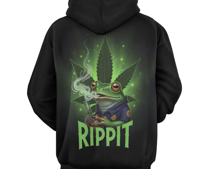 Rippit Cannabis Hoodie for Sale by Swaggy Shirt on Etsy, Marijuana Graphic Hoodie, Cannabis Leaf Sweater, 420 Stoner Gift, Funny Weed Hoodie