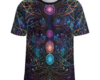 Sacred Geometry T-Shirt For Sale by Swaggy Shirts Online Etsy Apparel Shop, Geometry Lovers Tee, Gift For Him, Boyfriend Shirt Gifting