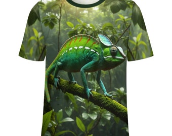 T-shirt camaleonte in vendita di Swaggy Shirts su Etsy, camicia camaleonte colorata, camicia amante camaleonte, camicia lucertola divertente, regali amante degli animali