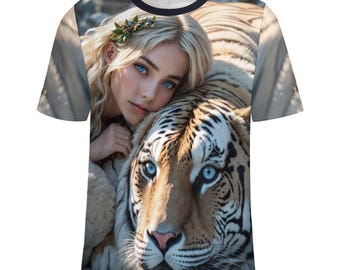 Tiger Princess T-Shirt for Sale by Swaggy Shirts on Etsy, Tiger Spirit Animal Tee, Tiger Graphic T-Shirt, Animal Lover Shirt, Big Cat Shirt