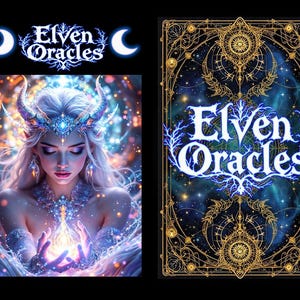 Fantasmal Elven Oracle Cards & Box - grote kaarten 3,5" x 5,75" - volledige beschrijvingen op website, evenals audio-mp3-bestanden van elke kaart