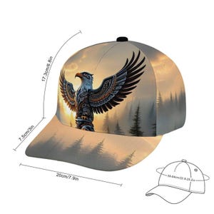 Indigenous First Nation Native Eagle Hat for Sale by Swaggy Shirt on Etsy, American Eagle Cap, Thunderbird Baseball Hat, Native American Hat image 4
