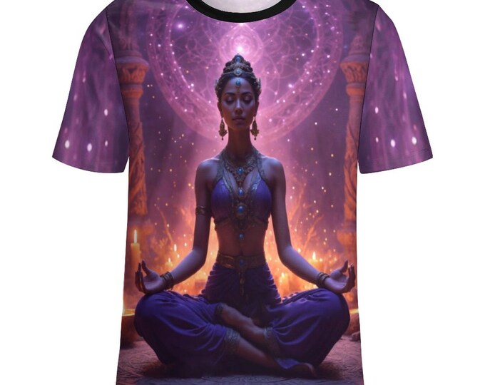 Mystical Enchanted Meditation Yogini T-Shirt for Sale by Swaggy Shirt on Etsy, Namaste Shirt, Yoga Shirts, Meditation Tee, Yoga Lover Gifts