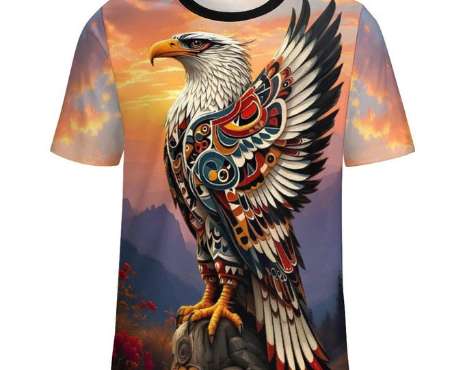 Eagle Spirit Animal T-Shirt, Spirit Eagle Shirt for Sale by Swaggy Shirts on Etsy, Animal Lover Shirt, Eagle Art Shirt, Native Eagle T-Shirt