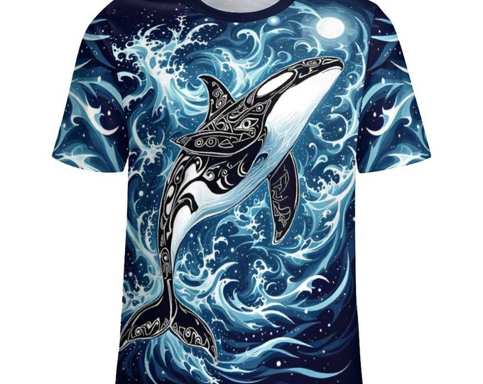 Native Orca Killer Whale T-Shirt for Sale by Swaggy Shirts on Etsy, First Nations Shirt, Sea Animal T-Shirt, Orca Lover Shirts, Whale Shirt