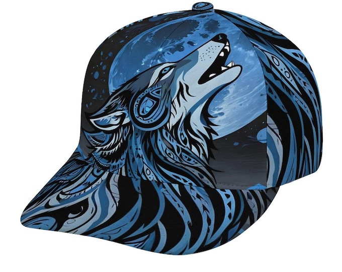 Indigenous First Nations Native Wolf Hat for Sale by Swaggy Shirts on Etsy, Wolf Baseball Cap, Wolf Dad Hat Gifts, Native American Wolf Cap