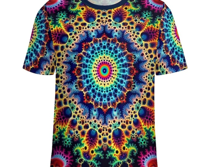Mandelbrot Art Shirt, Fractal T-Shirt for Sale by Swaggy Shirt on Etsy, Festival Clothing, Fun Trippy Shirt, Fractal Party Tee, Brother Gift