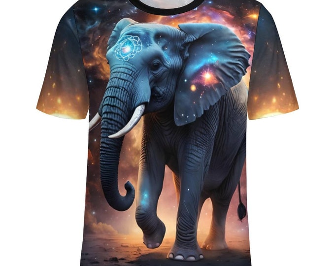 Magical Elephant T-Shirt for Sale by Swaggy Shirts on Etsy, Spirit Animal Shirt, Elephant Design Tee, Animal Lover Shirt, Mens Elephant Tee