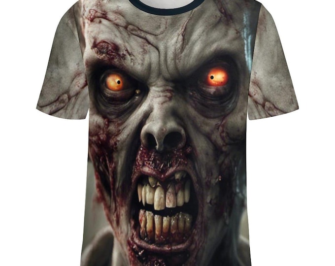 Halloween Zombie T-Shirt for Sale by Swaggy Shirt on Etsy, Horror Night Shirt, Halloween Party Gift, Spooky Zombie Shirt, Cute Halloween Tee