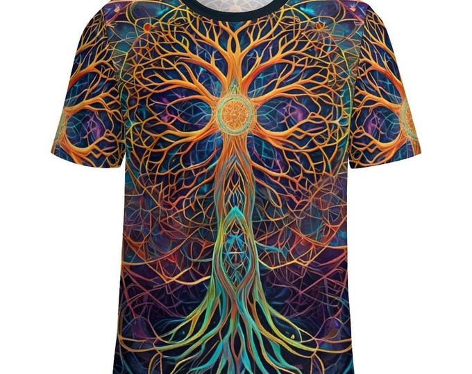 Tree of Life T-Shirt for Sale by Swaggy Shirts Online Etsy Apparel Store, Meditation Shirt, Tree Lovers Tee, Gift For Him, Gift For Her