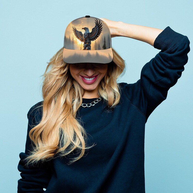 Indigenous First Nation Native Eagle Hat for Sale by Swaggy Shirt on Etsy, American Eagle Cap, Thunderbird Baseball Hat, Native American Hat image 8