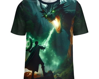 Earth Dragon T-Shirt by Swaggy Shirts on Etsy, Dragon Lover Gift Shirt, Men's Earth Dragon Tee, Fathers Day Present, Dragon Graphic T-Shirt